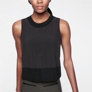 Athleta Black Zephyr Shell Sleeveless Tank Top